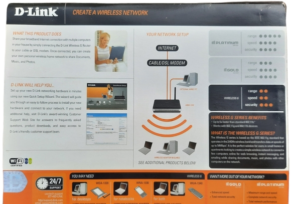 📦🎈3 for $10🎈iD-Link WBR-1310 Wireless G Router NIB - Picture 2 of 6